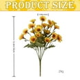thumbnail image 2 of 1Bundles Fake Mums Artificial Fall Flowers for Outdoors Silk Daisy Floral Faux Mum Plants for Home Decor Indoor Outside Porch Pots Planters Potted Decorations (Yellow), 2 of 2