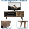 thumbnail image 5 of Cozy Castle TV Stand for 50 Inch TV, Modern TV Console with Shelf and Door, Entertainment Center, Rustic Brown, 5 of 7