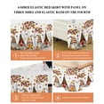 thumbnail image 6 of Thanksgiving Gnome Bed Skirt Queen Size 18 Inch Drop, Dwarf Fallen Maple Leaves Pumpkin Wrap Around Dust Ruffle Bedskirts, Wrinkle & Fade Resistant Easy Fit Bedskirt with Adjustable Elastic, 6 of 8