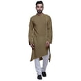 thumbnail image 1 of Atasi Mandarin Collar MensÂ&nbsp;KurtaÂ&nbsp;Shirt Solid Satin Slub LongÂ&nbsp;KurtaÂ&nbsp;For Boys-XXX-Large, 1 of 1