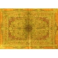 thumbnail image 1 of Ahgly Company Machine Washable Indoor Rectangle Persian Yellow Traditional Area Rugs, 4' x 6', 1 of 4