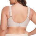 thumbnail image 4 of Siilsaa Bras for Women Women's Plus Size Signature Lace Unlined Underwire Bra Beige,XXXXL, 4 of 5