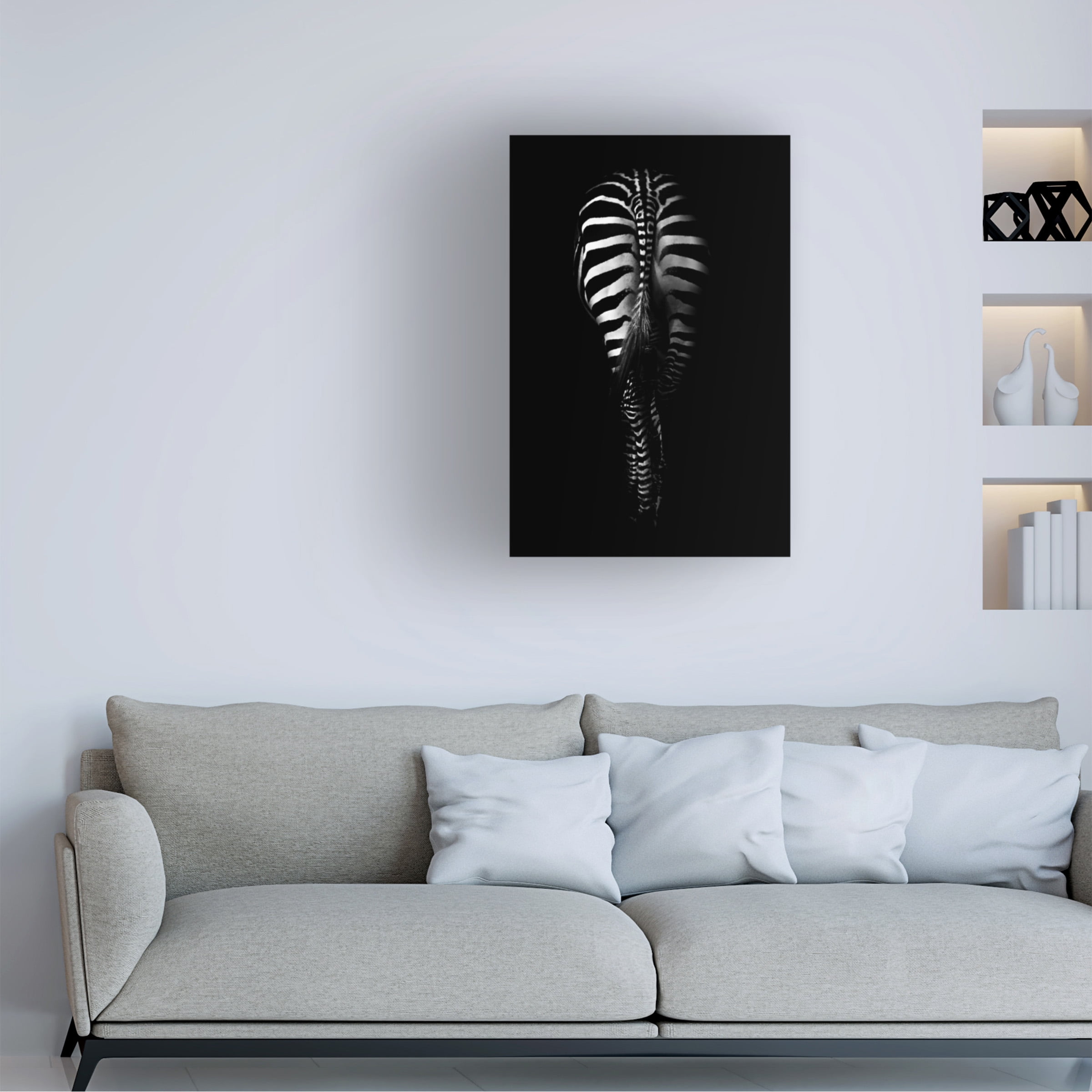 Antonio Grambone 'Zebra Rear' Canvas Art