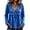 Blue, variant on Women's Boho Tops Tie‑up V Neck Fringe Long Sleeve Shirts Fall & Spring Tunic Vacation Wear Loose Fit Flowy Babydoll Pullover