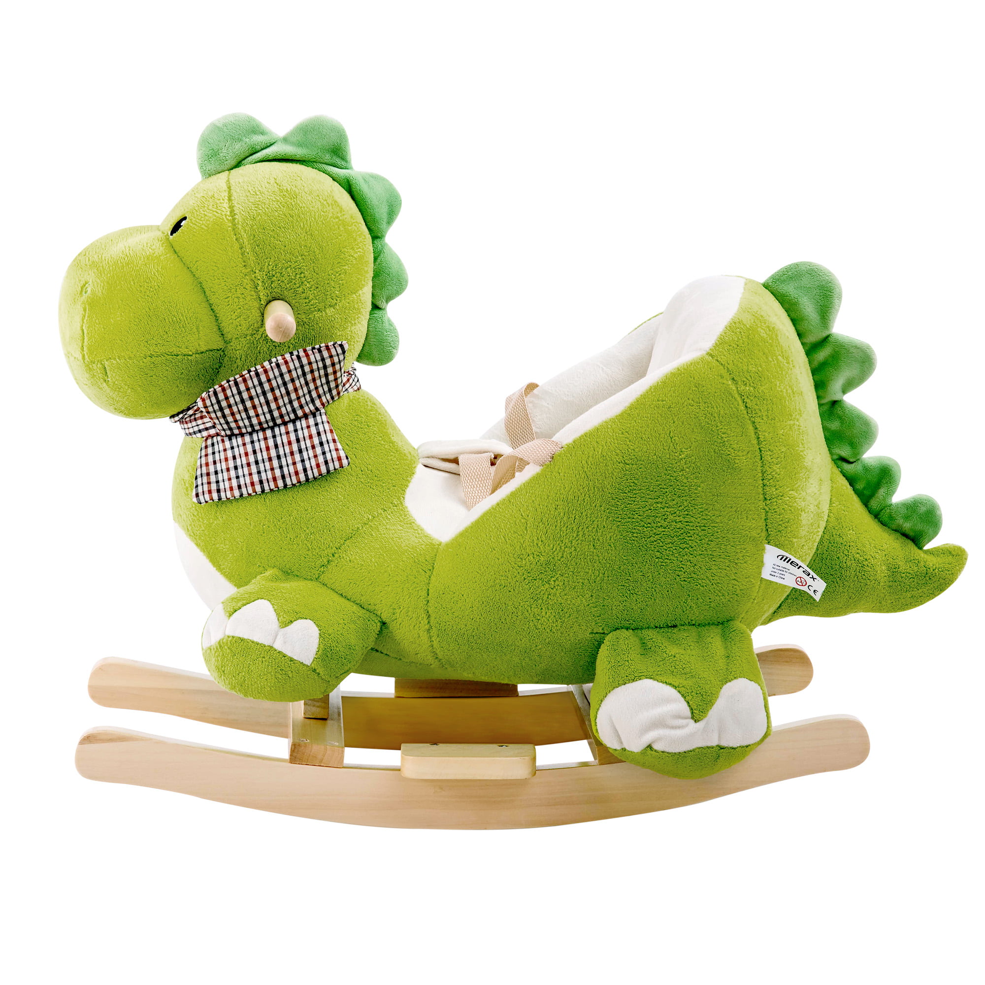 Stuffed Animal Rocker Child/Toddlers Rocking Toy Kids Birthday Gift Dinosaur Ride On Toy Green Dinosaur P PURLOVE Rocking Horse Toy Plush Ride-On Rocker w/ Seat Belt