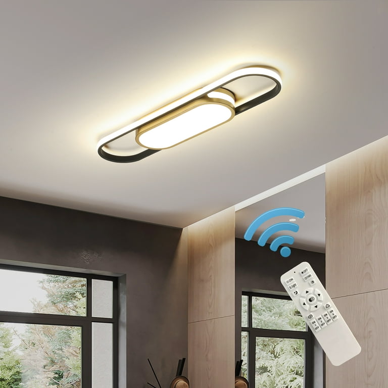 eftermiddag malm Savvy Garwarm Modern LED Flush Mount Ceiling Lights Dimmable LED Ceiling Lamp  with Remote Control 2.3 ft Acrylic Linear Ceiling Lighting Fixtures for Living  Room Kitchen Dining Room Bedroom (40W/3000-6500K) - Walmart.com