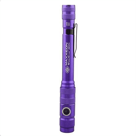 Maxxeon WorkStar 365 UV 395nm Rechargeable Leak Detection Zoom Penlight USB-C- Purple
