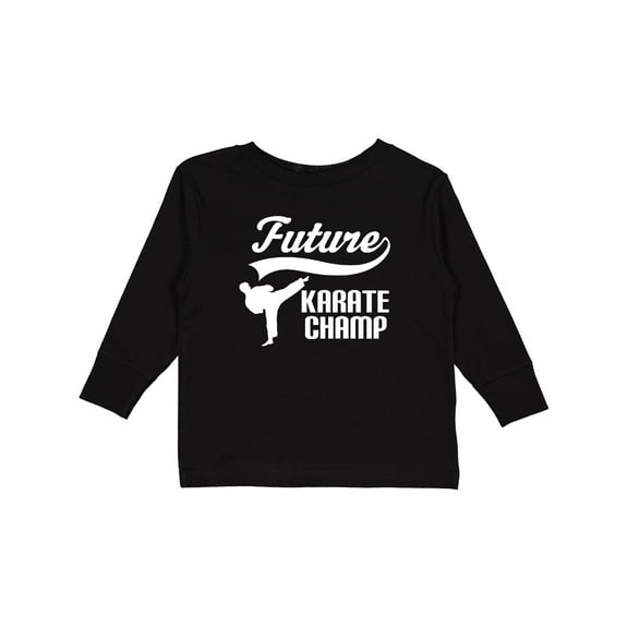 Inktastic Future Karate Champ Boys Long Sleeve Toddler T-Shirt