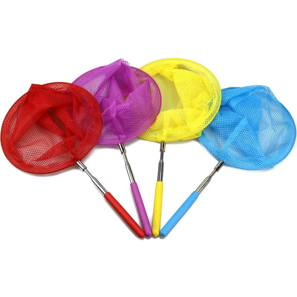 4 Pack Kids Telescopic Butterfly Net Colorful Insect Net for Catching  Butterfly Bugs Insects and Fishing - Extendable 34 Inch