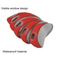 thumbnail image 4 of Unique Bargains Protection Sleeve Visible Window Golf Club Iron Head Cover Gray, Red 10Pack, 4 of 6