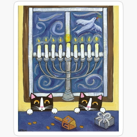 KIRAKIRA Hanukkah Cats Sticker. Single, trio, or squad — Collect them all!