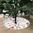thumbnail image 2 of FMSHPON Bullfinches Sitting on Branch Xmas Christmas Tree Skirt Stand Mat for Holiday Party Decoration Indoor Outdoor 36 inches, 2 of 3