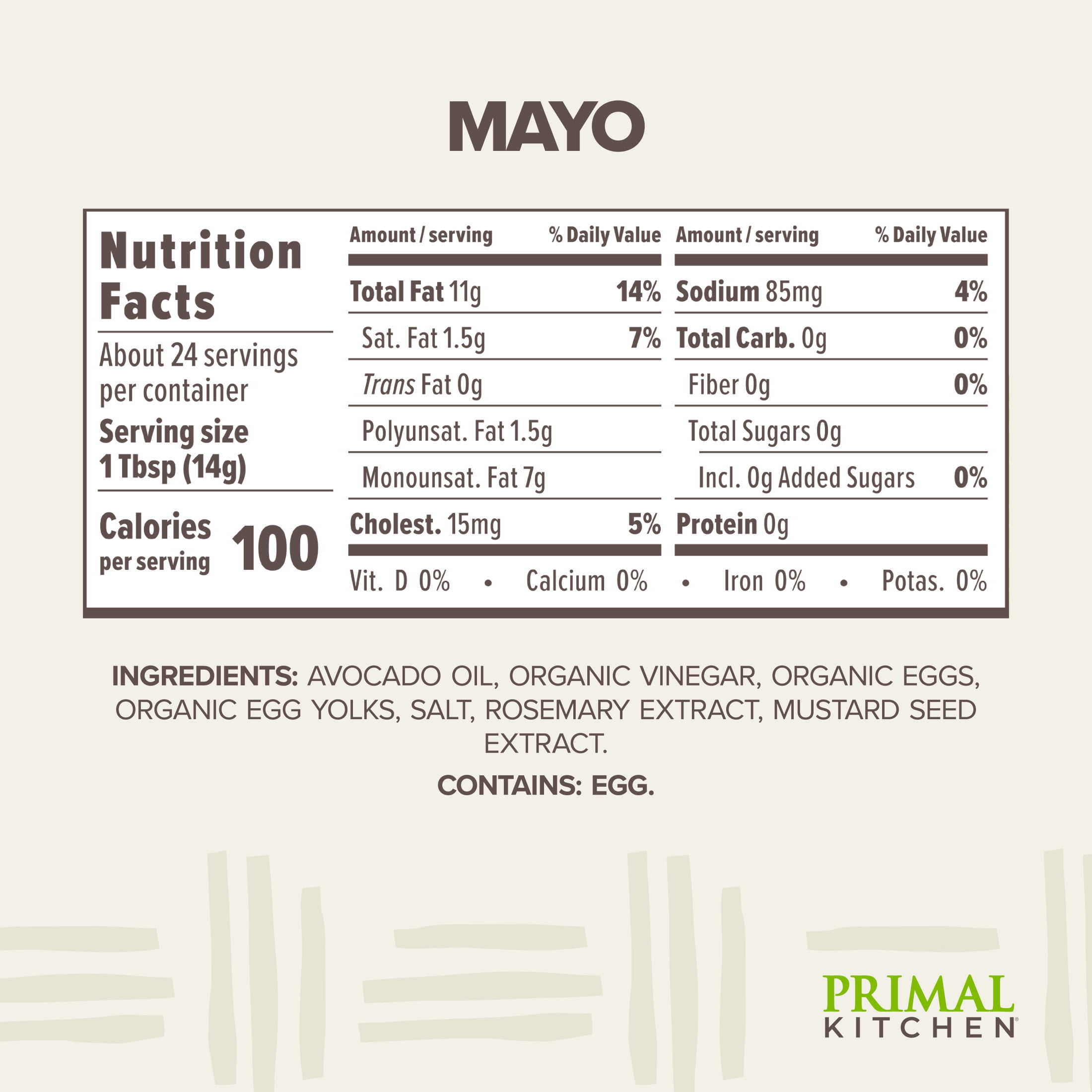 Primal Kitchen Avocado Oil Mayo 12 oz