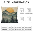 thumbnail image 5 of Qinduosi Abstract Boho Throw Pillow Covers Inch Set of  Mountain Nature Landscape Sunset Forest Linen Pillow Covers Modern Cushion Case for Home Sofa Couch Bed Outdoor Indoor Decoration White, 5 of 5