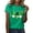 Green, variant on Aayomet St Patrick's Day T Shirts For Women Womens Shirts Casual Tunic Tops Color Block Crewneck Summer Loose Fitting Workout Tee Shirts,Black L
