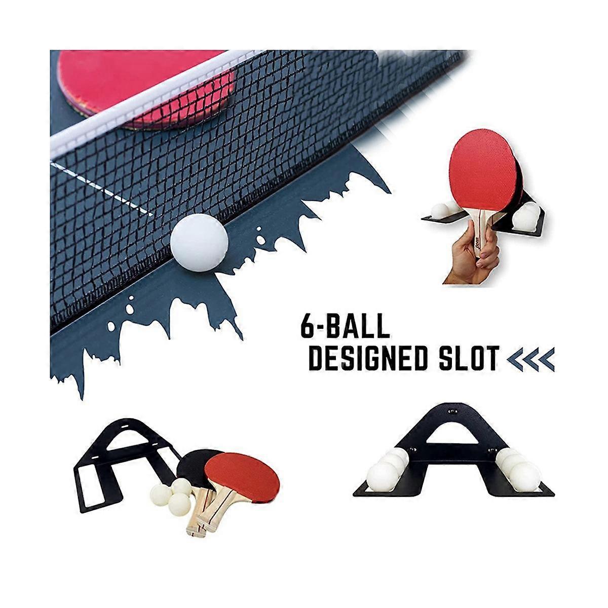 Table Tennis Paddle Holder, Pings Pong Ball Holder - Table Tennis Racket Display Stand with Ball Ho