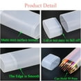 thumbnail image 3 of PEACNNG Clear Stationery Pen Case Container Plastic Tubular Pen rack Crayon Box Water Color Brush pot Pen Holder Jumbo Pencil Cup Box, 3 of 5