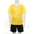 thumbnail image 2 of TSSOE Kids Boys Football Training Uniform Soccer Jersey Short Sleeve Shirts with Drawstring Mesh Yellow 3XS, 2 of 7