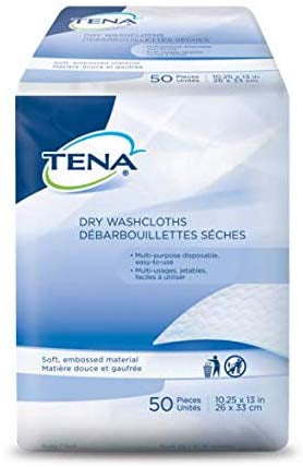 Tena Dry Wipes - Pack Of 50