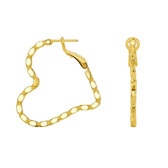 Heart Hoop Earrings For Women Gold Plated Big Size Earring Hoops Wedding Gifts