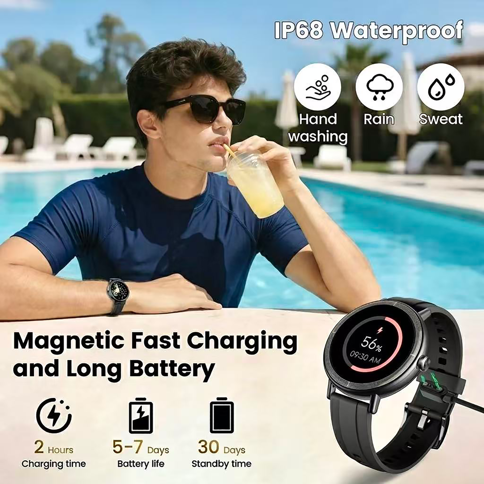 Cillso 1.27" HD Smart Watch for Men with Bluetooth Calling photo 6