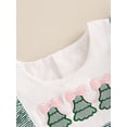 thumbnail image 5 of ZINTAOZT Newborn Baby Girls Christmas Stripe Ruffle Jumpsuit Long Sleeve Embroidery Romper 3M 6M 12M Xmas Clothes, 5 of 8