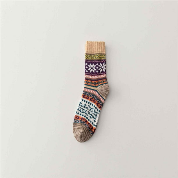 IROINID Savings Crew Socks for Women Print Loose Christmas Socks