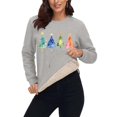 thumbnail image 6 of Danhjin Christmas Sweatshirts for Women Fleece Lined Festive Print Oversized Pullover Tops Long Sleeve Loose Crew Neck Fall Winter Fashion Casual Warm Shirts, 6 of 7