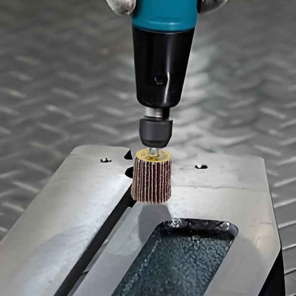 LEORX 8pcs Abrasive Tools Flap Wheel Dark Red Grinding for DIY Projects 2.2*1.2*1.2in