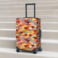 thumbnail image 2 of Lsque Japanese Style Fish Scales Printed Luggage Cover, Travel Luggage Protector,Scratch and Dirt Resistant, Fits 18-32 Inch Luggage - Medium, 2 of 9