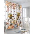 thumbnail image 3 of Fsddascl Floral Fall Shower Curtain Set - Small 36" x 72" Washable Bathtub Curtain with 12 Hooks, Thanksgiving Pumpkin Sunflower Leaves Waterproof Fabric Stall Shower Curtains for Bathroom/Bathtub, 3 of 6