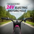 thumbnail image 5 of Track Seven 24V Electric Dirt Bike, 250W Ride on Motorcycle with Twist Grip Throttle, Hand-Operated Dual Brakes, Speed Up to 10 MPH, for Age 8-12, Pink, 5 of 10