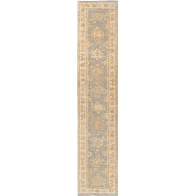 Pasargad Home PB-84 2.10X14 Turkish Oushak Collection Hand-Knotted Lambs Wool Runner Area Rug, 2 ft. 10 in. x 14 ft. 3 in.