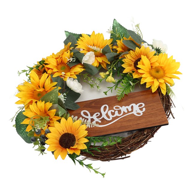 Decoración de girasol Artificial ANGGREK de puerta Montaje En Pared Para El hogar