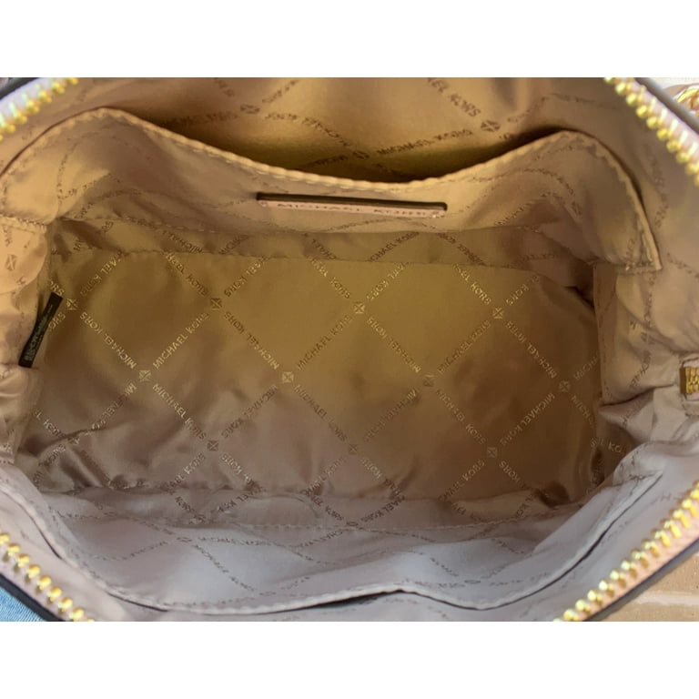 Michael Kors Jet Set Travel Medium Dome Crossbody Signature MK Bag Powder  Blush