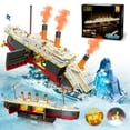 thumbnail image 1 of Juego de bloques de construcción INSOON Titanic Ship con LED, 1883 piezas, más de 10, 1 of 9