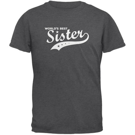 World's Best Sister Dark Heather Adult T-Shirt (World's Best Sister Trophy)