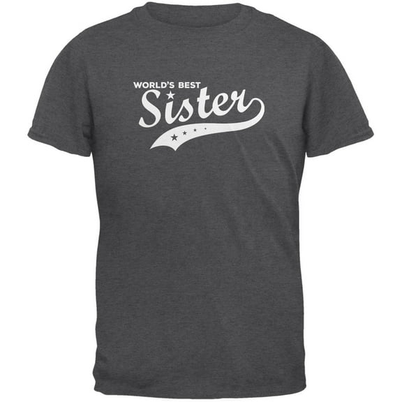 World's Best Sister Dark Heather Adult T-Shirt - Large