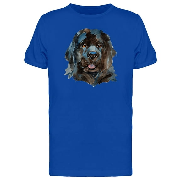 Newfoundland Dog Head Paint T-Shirt Men -Image by Shutterstock, Male Large