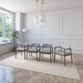 thumbnail image 4 of Juego de Comedor de Madera con 4 Sillas Tapizadas para 4 Personas, Mesa y Sillas para Comedor y Cocina, Midtown Concept Capri, Nogal y Gris Claro, 4 of 5