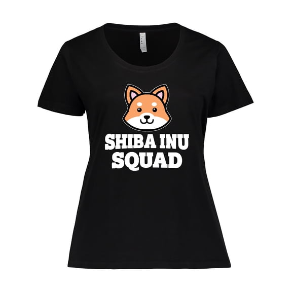 Inktastic Dog Shiba Inu Squad Women's Plus Size T-Shirt
