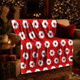 thumbnail image 3 of Red Floral Autumn Pumpkin, Festive Halloween Scene, Warm Flannel Blanket for Living Room and Family Room with Detailed Artwork, Art Lovers Halloween Gift, Festive Home Decor, 3 of 9