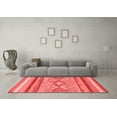 thumbnail image 3 of Ahgly Company Indoor Round Abstract Red Modern Area Rugs, 8' Round, 3 of 4