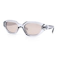thumbnail image 4 of Retro Vintage Style Hipster Beveled Plastic Geometric Cat Eye Sunglasses Slate - Light Beige, 4 of 8