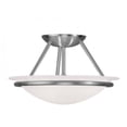 thumbnail image 1 of Livex 4823-91 2 Light Bowl Semi-Flush Mount&amp;#44; Brushed Nickel, 1 of 5