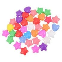 WEUVEB Assorted Color Heart and Star Pits Balls Durable Pe for Fun 60Pcs