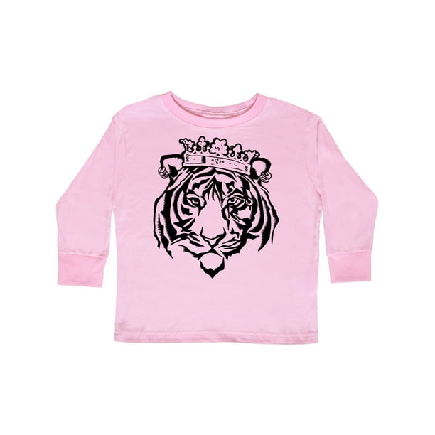 INKtastic - Inktastic King Tiger in Crown Print Toddler Long Sleeve T-Shirt Unisex - Walmart.com