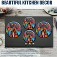 thumbnail image 6 of Electric Stove Burner Covers,4 Pcs Round Gas Burner Cover,8 and 10 Inch,Dachshund in World of Bold and Vivid Patterns, 6 of 7