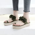 thumbnail image 3 of Funie Fashion Women Flowers Decor Sandals Toe Loop Flip Flops Slippers Platform Shoes, 3 of 8