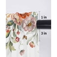 thumbnail image 6 of Pink Floral Tier Curtains 45 Inch Length,Sheer Curtains for Bedroom Living Room Window Spring Pastoral Botanical Wildflowers Leaves Small Half Window Kitchen Curtains & Drapes 27.5"x45" 2 Panels, 6 of 6